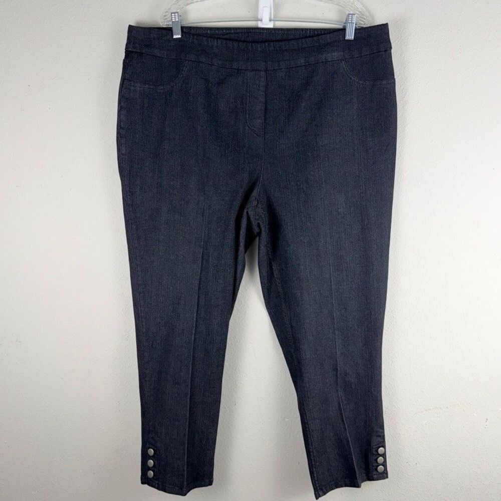 Soft Surroundings Ankle Trousers 2X Pull On Career Quiet Luxury Pants High Rise